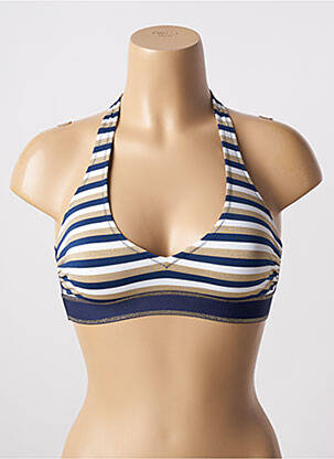 Haut de maillot de bain stretch brassieres bleu ANTIGEL femme