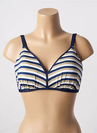 Haut de maillot de bain stretch haut soutien-gorge moulé bleu ANTIGEL femme