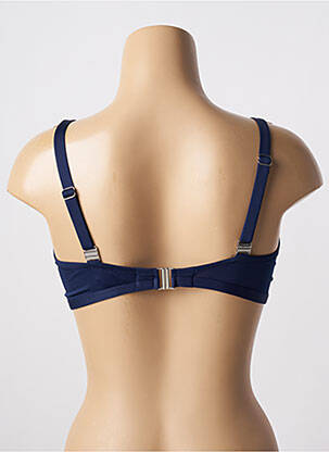 Haut de maillot de bain stretch haut soutien-gorge moulé bleu ANTIGEL femme