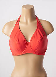 Haut de maillot de bain stretch haut soutien-gorge emboitant rouge EMPREINTE femme