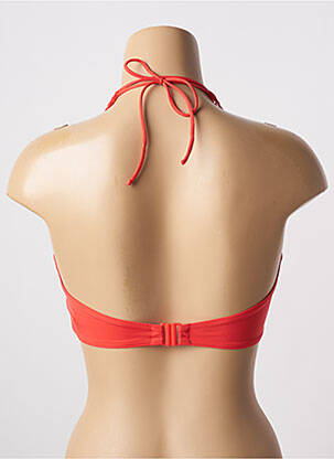 Haut de maillot de bain stretch haut soutien-gorge emboitant rouge EMPREINTE femme