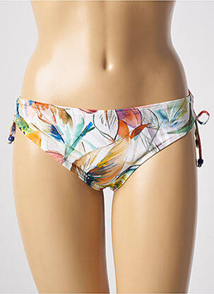 Bas de maillot de bain imprimé fantaisie culotte blanc EMPREINTE femme
