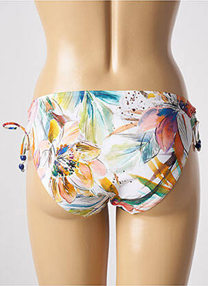 Bas de maillot de bain imprimé fantaisie culotte blanc EMPREINTE femme