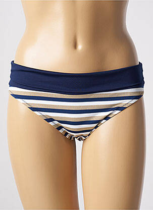 Bas de maillot de bain effet matière satinée culotte bleu ANTIGEL femme