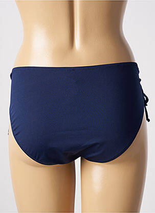 Bas de maillot de bain effet matière satinée culotte bleu ANTIGEL femme