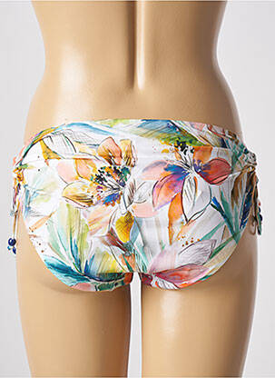 Bas de maillot de bain imprimé fantaisie culotte blanc EMPREINTE femme