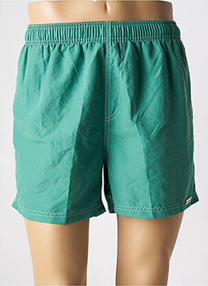 Short de bain effet matière satinée vert WAVEBREAKER homme