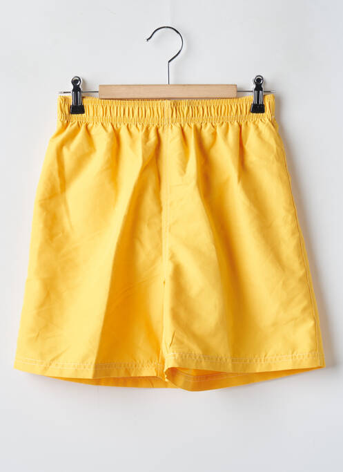 Short de bain effet matière satinée jaune WAVEBREAKER garcon