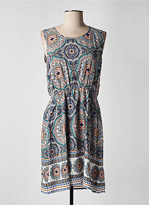 Robe mi-longue imprimé fleurs sans manche bleu MOLLY BRACKEN femme