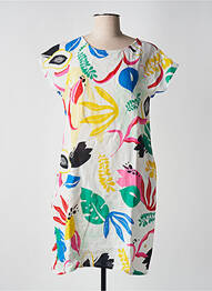 Robe courte manches courtes manches courtes jaune LES TROPEZIENNES PAR M.BELARBI femme