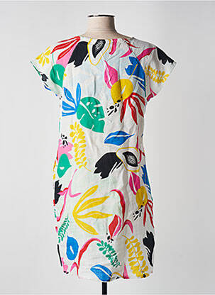 Robe courte manches courtes manches courtes jaune LES TROPEZIENNES PAR M.BELARBI femme
