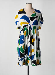 Robe courte manches courtes manches courtes blanc LES TROPEZIENNES PAR M.BELARBI femme