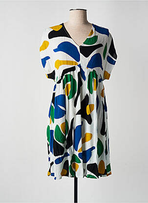 Robe courte manches courtes manches courtes blanc LES TROPEZIENNES PAR M.BELARBI femme