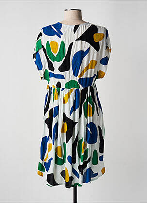 Robe courte manches courtes manches courtes blanc LES TROPEZIENNES PAR M.BELARBI femme