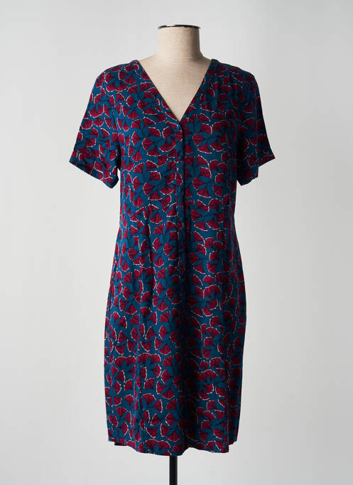 Robe mi-longue bleu ICHI pour femme