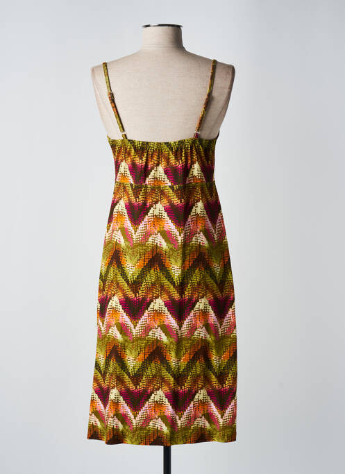 Robe mi-longue vert GEISHA pour femme