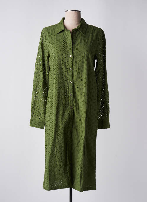 Robe mi-longue vert ICHI pour femme