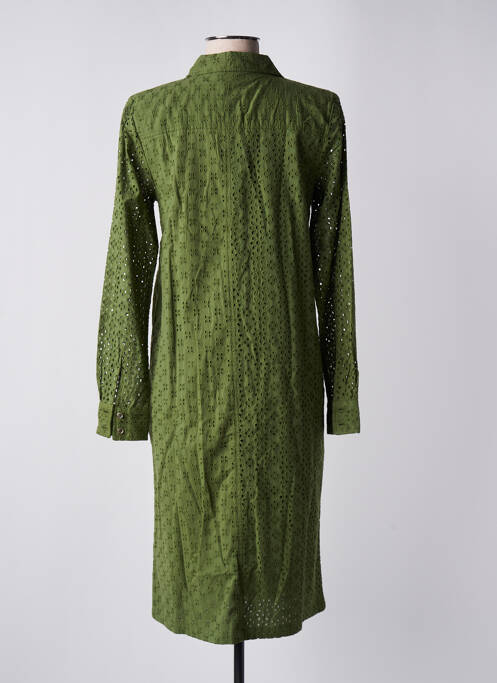 Robe mi-longue vert ICHI pour femme