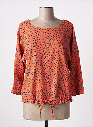 Blouse imprimé fantaisie manches 3/4 orange WHITE STUFF femme