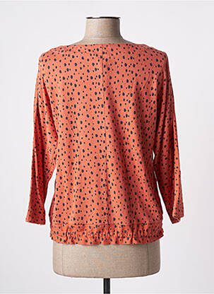 Blouse imprimé fantaisie manches 3/4 orange WHITE STUFF femme