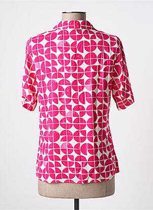Chemisier manches courtes manches courtes rose ICHI femme