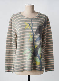 Pull tissage chiné manches longues gris WHITE STUFF femme