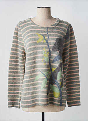 Pull tissage chiné manches longues gris WHITE STUFF femme