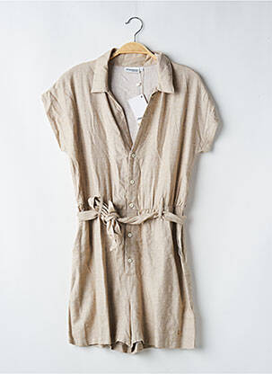 Combishort fermeture boutonnée sur le devant manches courtes beige LES TROPEZIENNES PAR M.BELARBI femme