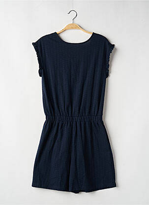 Combishort fermeture boutonnée au dos manches courtes bleu ICHI femme