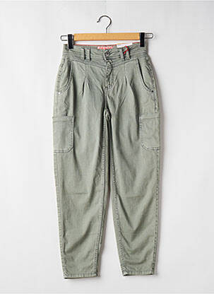 Pantalon droit stretch taille haute vert STREET ONE femme
