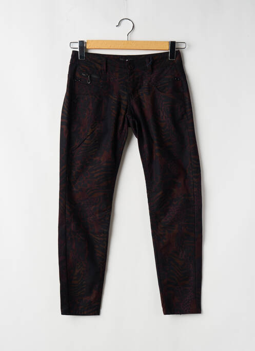 Pantalon 7/8 stretch taille basse marron FREEMAN T.PORTER femme