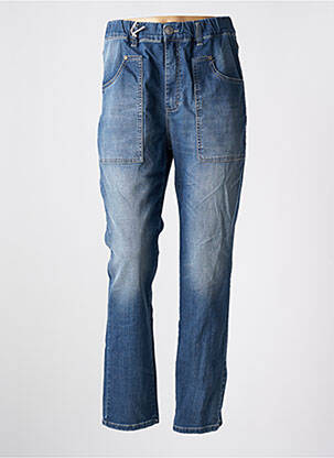 Jeans coupe droite taille haute taille haute bleu PLEASE femme