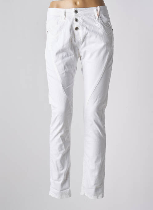 Jeans coupe slim blanc PLEASE pour femme