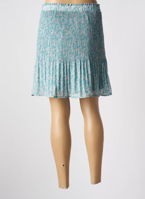 Jupe courte bleu ICHI pour femme