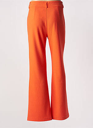 Pantalon flare stretch taille haute orange GEISHA femme