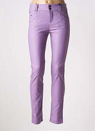 Pantalon slim taille basse taille basse violet STREET ONE femme