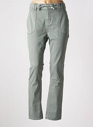 Pantalon slim taille haute taille haute vert STREET ONE femme