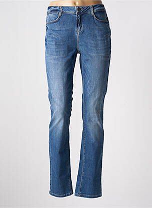 Jeans coupe slim effet usé délavé taille basse bleu STREET ONE femme