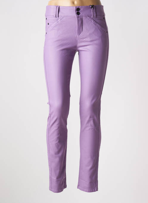 Pantalon slim taille basse taille basse violet STREET ONE femme