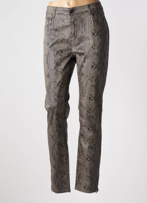 Pantalon slim gris GEISHA pour femme