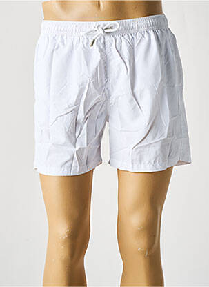 Short de bain tissage popeline blanc DAN JOHN homme