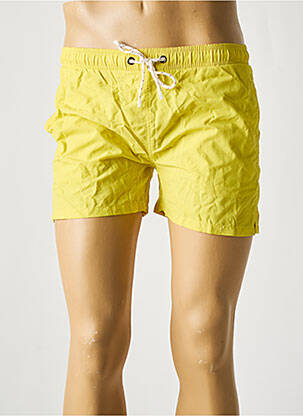 Short de bain tissage popeline jaune DAN JOHN homme