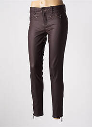 Pantalon 7/8 fermeture zippée sous rabat boutonné marron LIU  JO femme