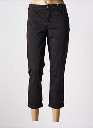 Pantalon 7/8 fermeture zippée sous rabat boutonné noir LIU  JO femme