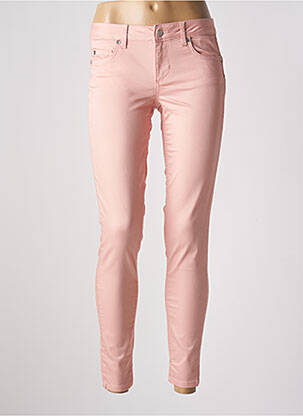 Pantalon 7/8 fermeture zippée sous rabat boutonné rose LIU  JO femme