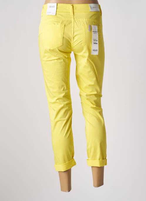 Pantalon 7/8 fermeture zippée sous rabat boutonné jaune LIU  JO femme