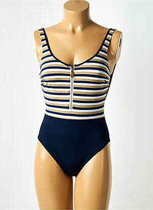 Maillot de bain 1 pièce imprimé fantaisie bleu ANTIGEL femme