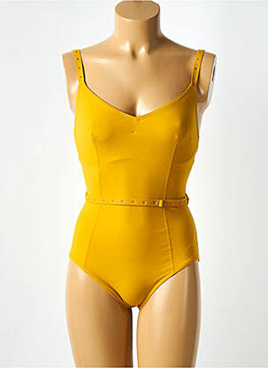 Maillot de bain 1 pièce haut soutien-gorge emboitant haut soutien-gorge emboitant jaune MAISON LEJABY femme