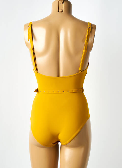 Maillot de bain 1 pièce jaune MAISON LEJABY femme