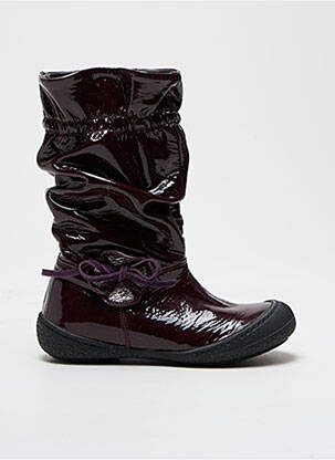 Bottes tissage vernis bout rond violet RONDINELLA fille